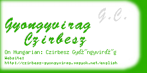 gyongyvirag czirbesz business card